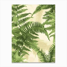 Pattern Poster Forked Fern 3 Canvas Print