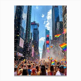 Pride Parade In New York City Canvas Print