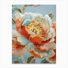 Chinese Flower Embroidery 2 Canvas Print