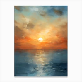 Sunset Over The Ocean 1 Canvas Print