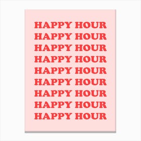 Pink And Red Happy Hour Canvas Print