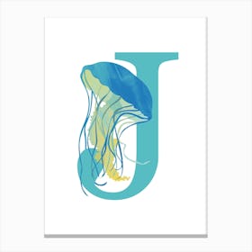 J For Jellyfish Canvas Print