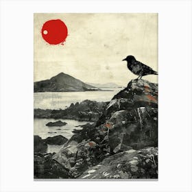 Bird On A Rock Canvas Print