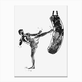 Kickbox Male Martial Artist 2 Canvas Print