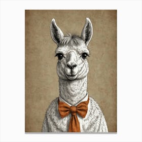 Llama In A Bow Tie 1 Canvas Print