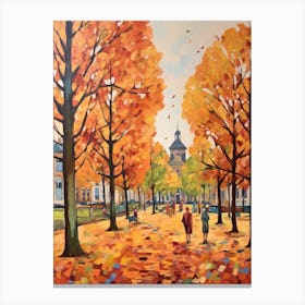 Autumn City Park Painting Westerpark Amsterdam Netherlands 1 Canvas Print