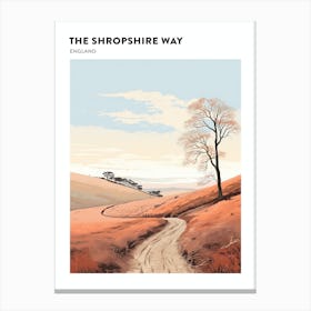 The Shropshire Way England 4 Hiking Trail Landscape Poster Canvas Print