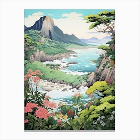 Yakushima Island In Kagoshima, Ukiyo E Drawing 2 Canvas Print