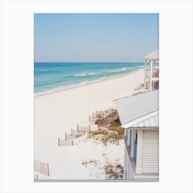Summer Beach House on Film Canvas Print