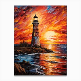 Sunset Lighthouse 2 Canvas Print