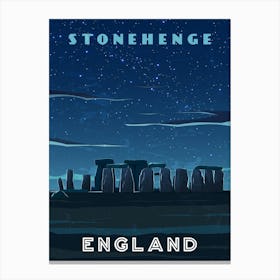 Stonehenge, England — Retro travel minimalist poster Canvas Print