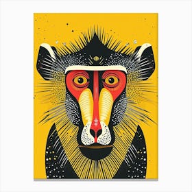 Yellow Mandrill 2 Canvas Print