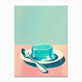 Blue Jelly Vintage Cookbook Illustration 2 Canvas Print