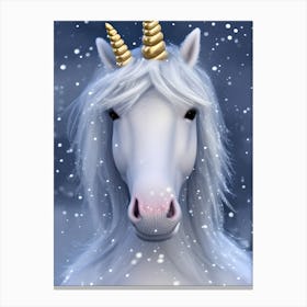Snow Unicorn Canvas Print
