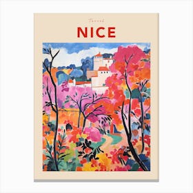 Nice France 7 Fauvist Travel Poster Canvas Print