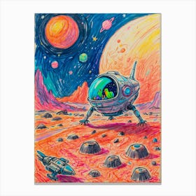 Spaceship On Mars 1 Canvas Print