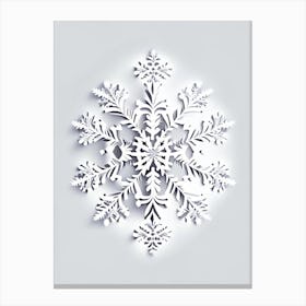 Irregular Snowflakes, Snowflakes, Marker Art 1 Canvas Print