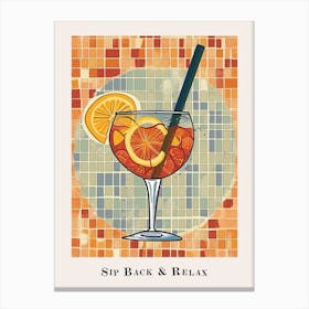 Sip Back & Relax Poster 1 Canvas Print