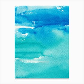 Abstract Watercolor Blue Canvas Print