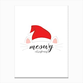 Meowy Christmas Canvas Print