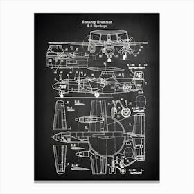 Northrop Grumman E 2 Hawkeye Diagram Airplane Patent Military Decor Us Navy Print E2 Twin Turboprop Aircraft Patent Print Vae21 Canvas Print