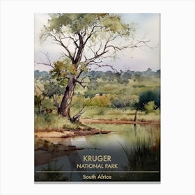 Kruger National Park South Africa Watercolour 4 Canvas Print