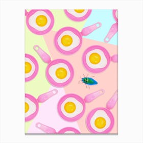 Cuckoo Watching His Eggs Canvas Print