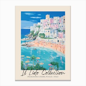 Polignano A Mare, Puglia   Italy Il Lido Collection Beach Club Poster 1 Canvas Print