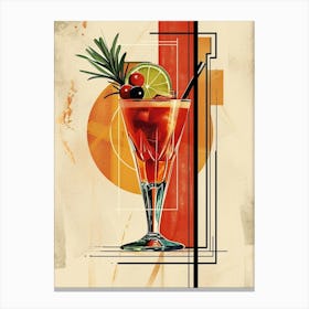 Art Deco Rosemary Cocktail 1 Canvas Print