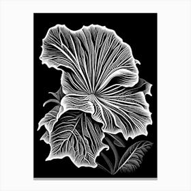 Petunia Leaf Linocut 2 Canvas Print