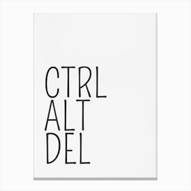 Ctrl Alt Del Canvas Print