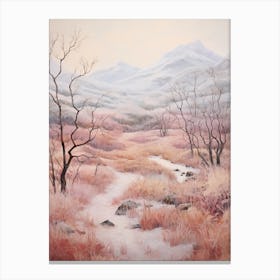 Dreamy Winter Painting Tierra Del Fuego National Park Argentina Canvas Print