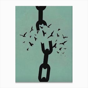 Chain Of Birds Canvas Print