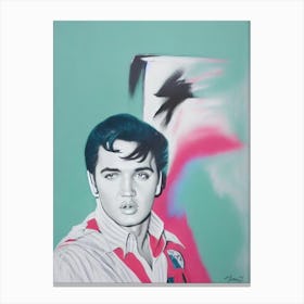 Elvis Presley 1 Colourful Illustration Canvas Print