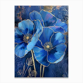 Blue Poppies 25 Canvas Print