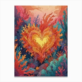 Heart Of Coral Canvas Print