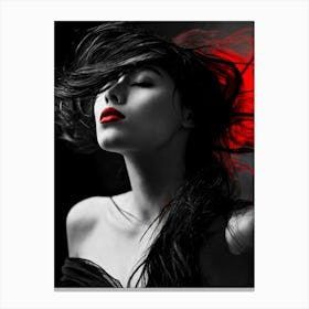 Black And Red Canvas Print