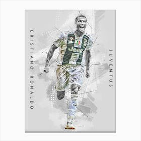 Cristiano Ronaldo Juventus Sketch Canvas Print