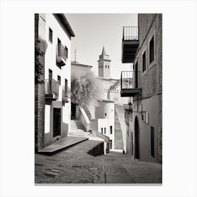Toledo, Spain, Black And White Analogue Photography 3 Canvas Print