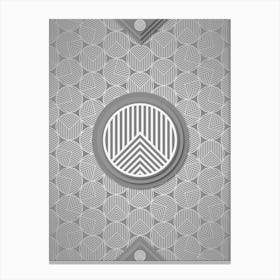 Geometric Glyph Sigil with Hex Array Pattern in Gray n.0164 Canvas Print