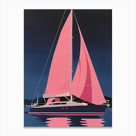 Pink Sailboat Canvas Print