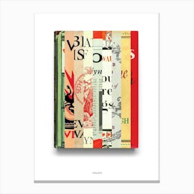 Evelyn Waugh - Book Lover Abstract Print -First Edition Covers Leinwandbild