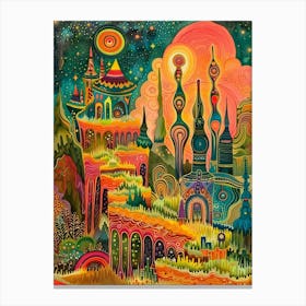 70s Psychedelic Wall Art Canvas Print