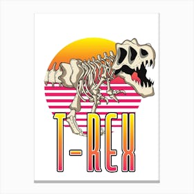 T - Rex 1980s Logo Canvas Print