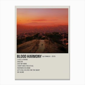 Blood Harmony By Finneas 2019 Poster 2 Canvas Print