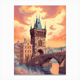 The Charles Bridge Tower Prague, Czech Republic Canvas Print