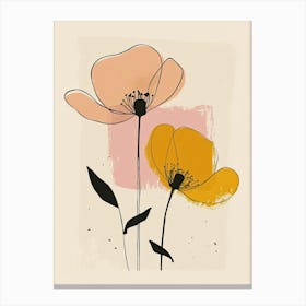 Milan Flower Market Boho Minimalist Style 1 Canvas Print