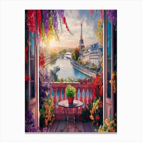 Paris Balcony Canvas Print