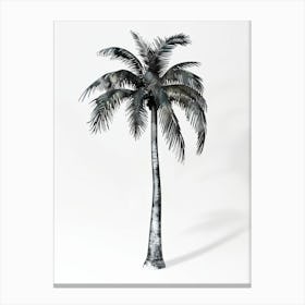 Palm Tree Pixel Illustration 1 Canvas Print