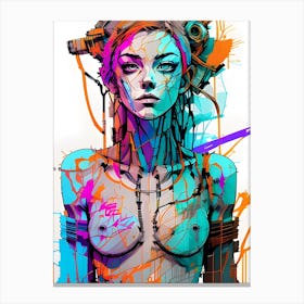 Abstract Woman Anatomy Canvas Print